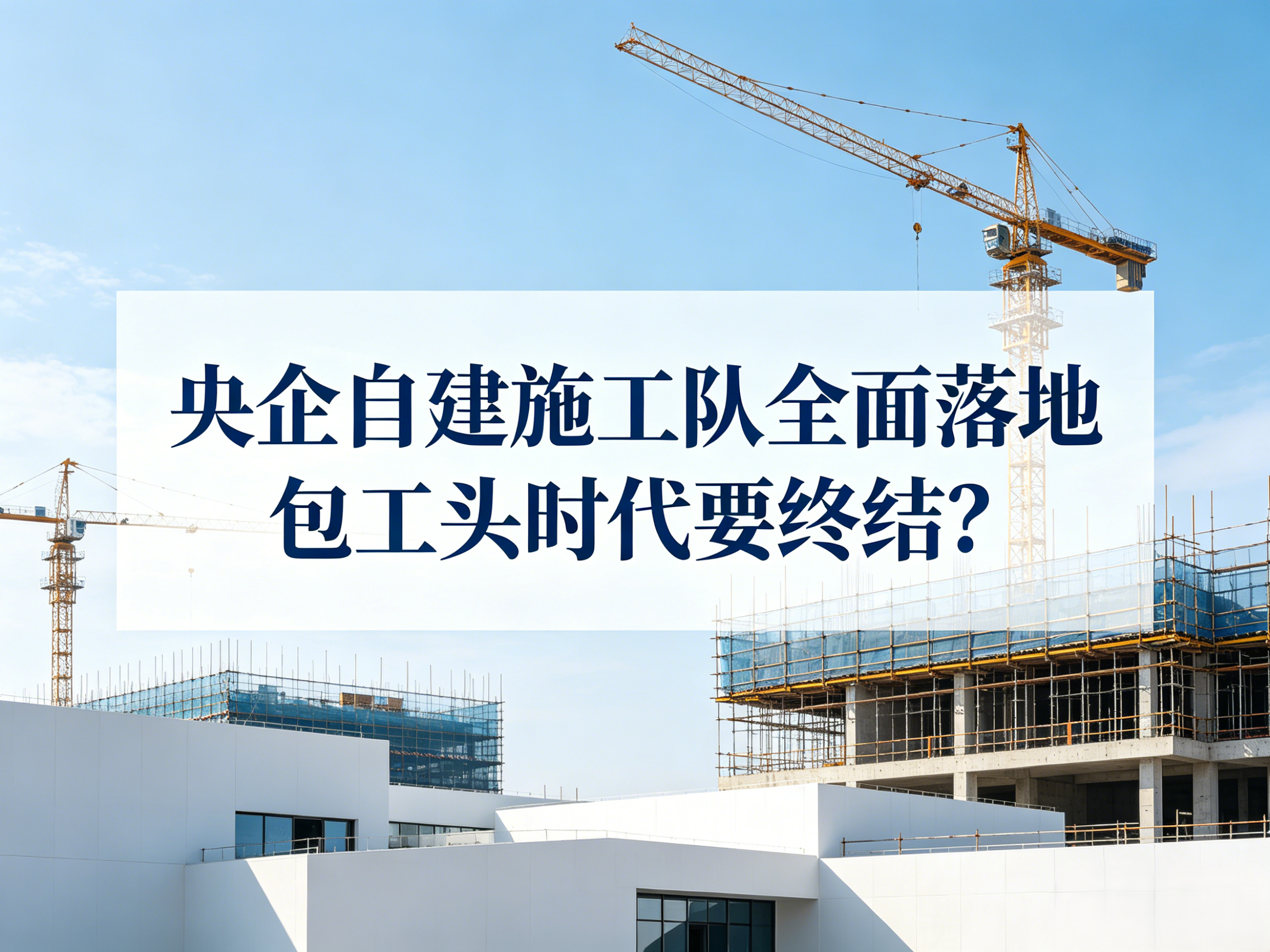 央企自建施工隊全面落地！包工頭時代要終結(jié)？知行華智