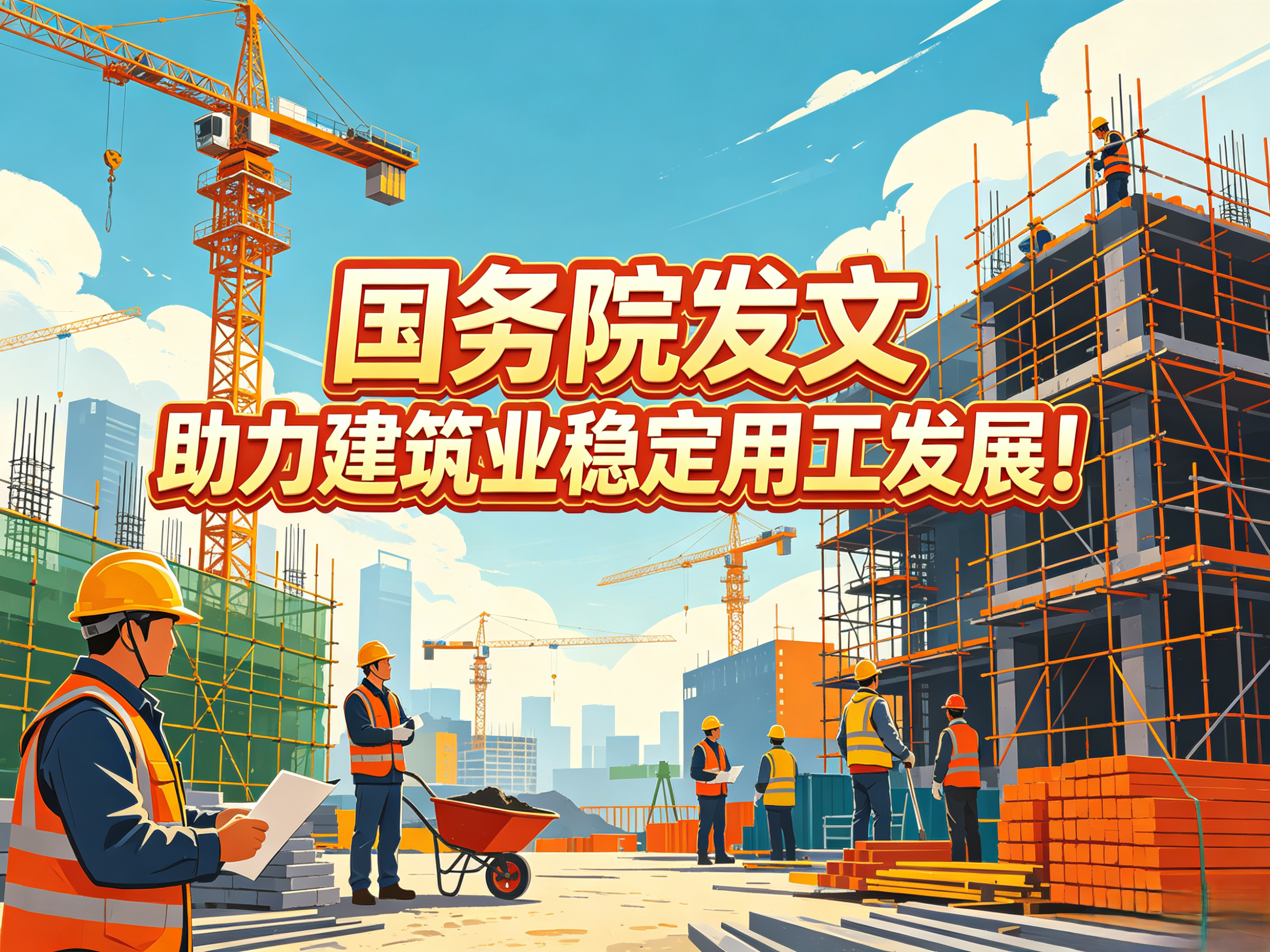 國務(wù)院發(fā)文：助力建筑業(yè)穩(wěn)定用工發(fā)展！
